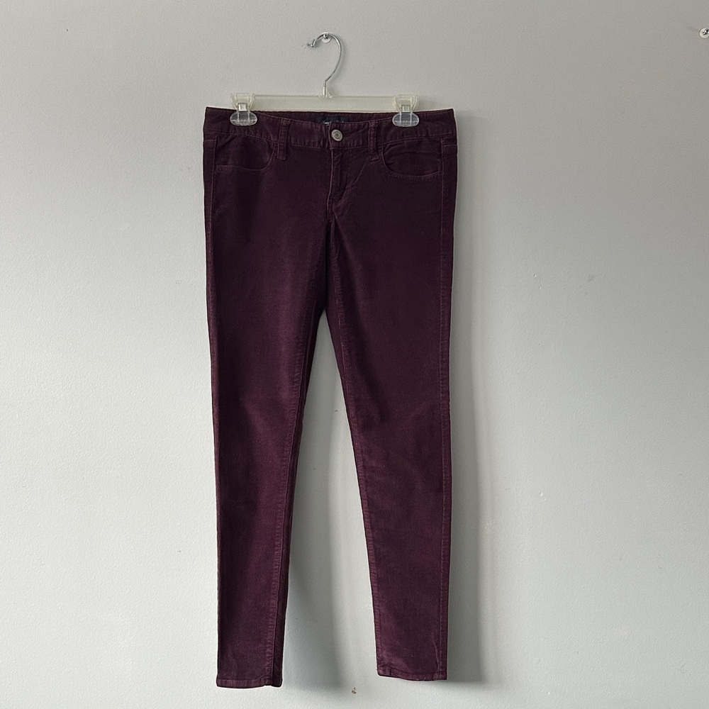American Eagle Maroon Corduroy Pants